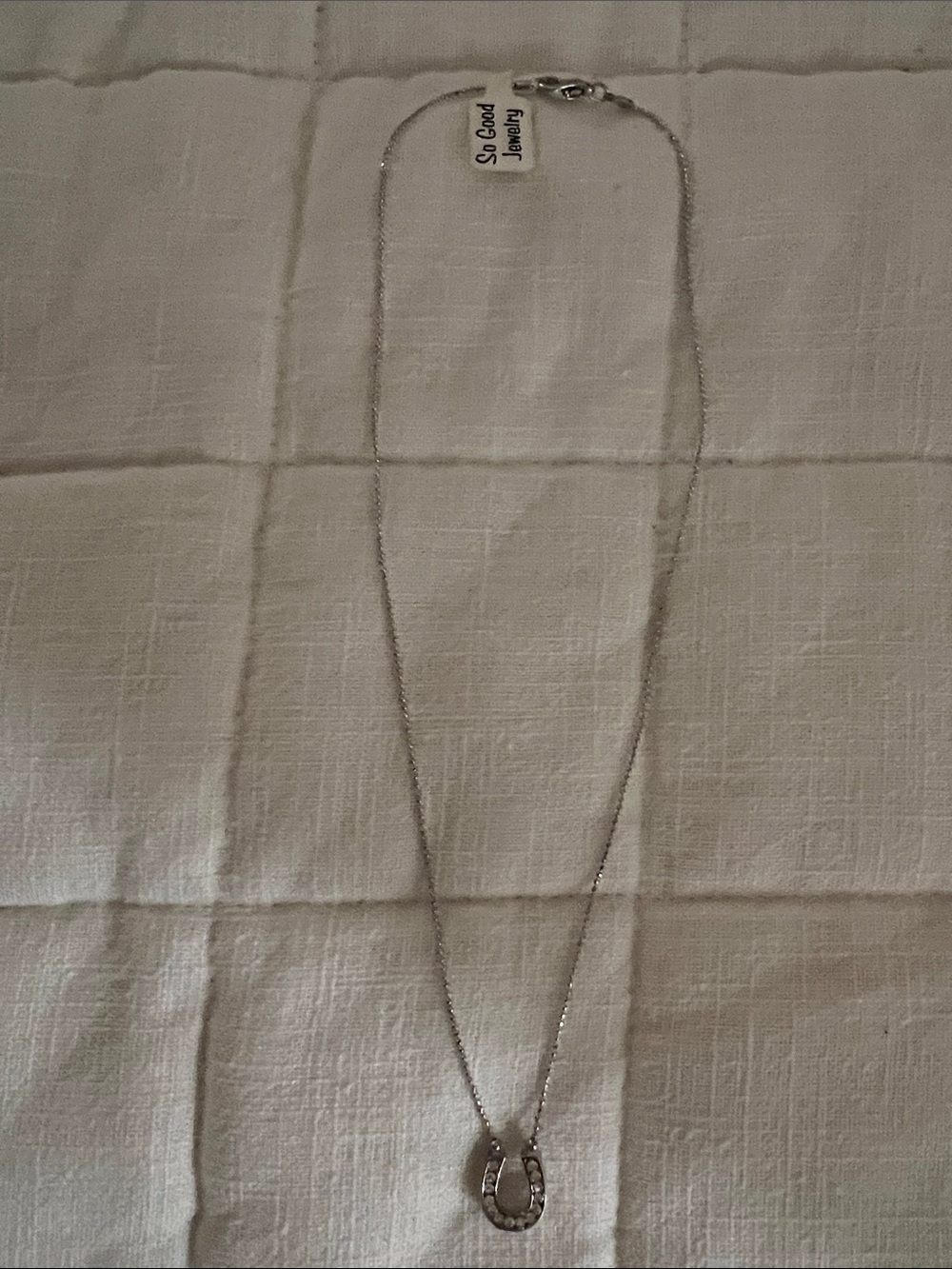 Silver Horseshoe Necklace - Silver